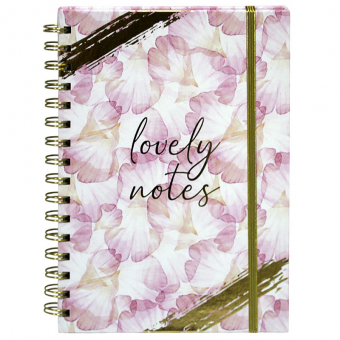 Купить Блокнот А5 на спирале, на резинке 100 л. №5227 оптом